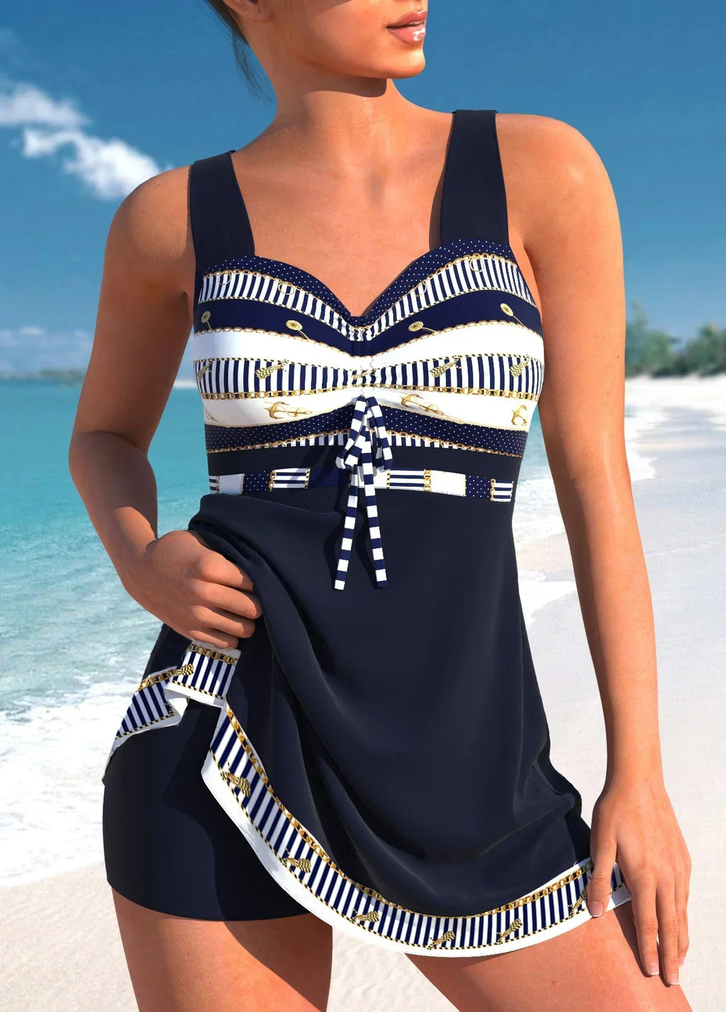 Women's Tummy Control Swim Dress Set