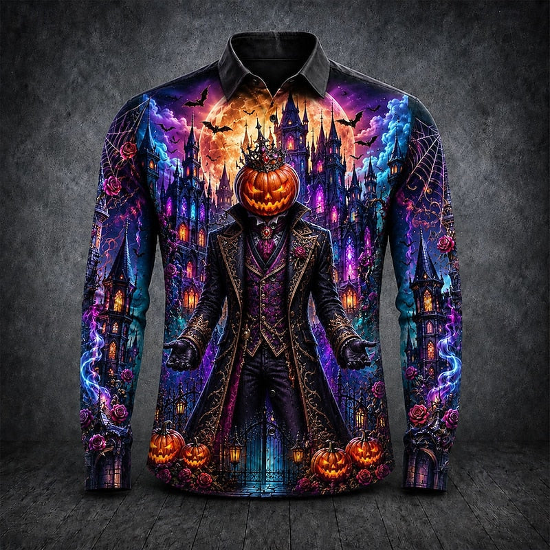 Men’s Halloween Graphic Long Sleeve Shirt