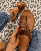 Women's Toe Loop Flat Sandals