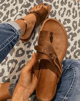 Women's Toe Loop Flat Sandals