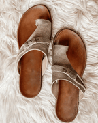 Women's Toe Loop Flat Sandals