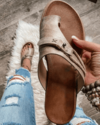 Women's Toe Loop Flat Sandals