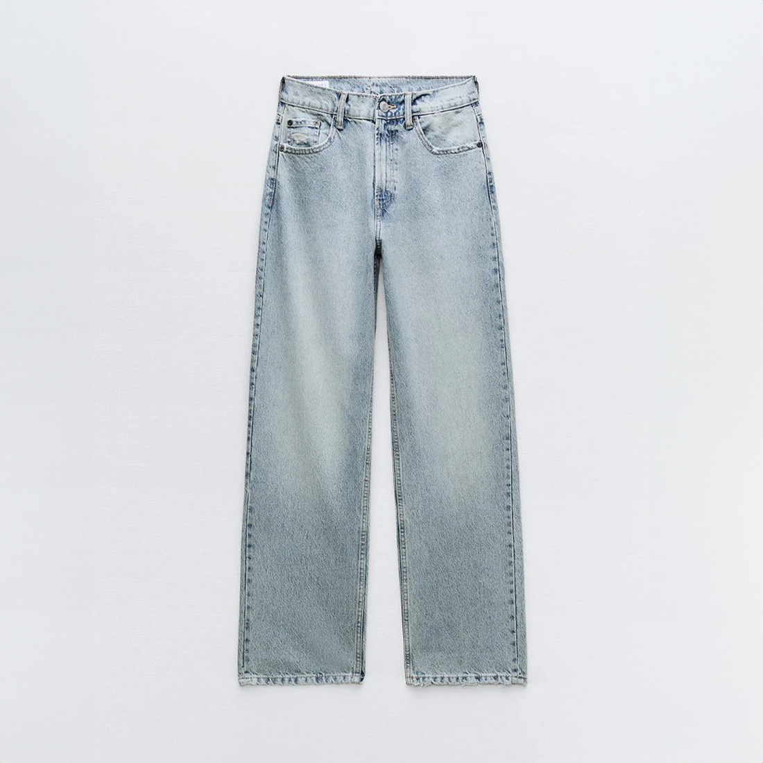 Women’s Distressed Patchwork Wide-Leg Jeans