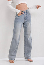 Women’s Distressed Patchwork Wide-Leg Jeans