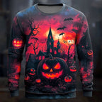 Men's Halloween Pumpkin Graphic Long Sleeve Sweatshirt
