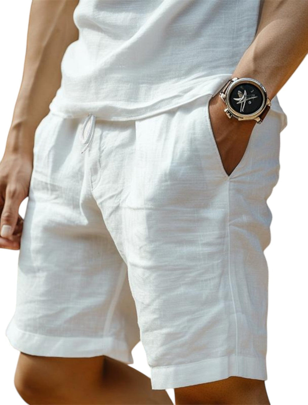 Men's Linen Drawstring Shorts