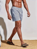 Men's Striped Drawstring Swim Shorts